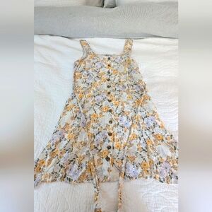 American Eagle yellow floral sundress, size large